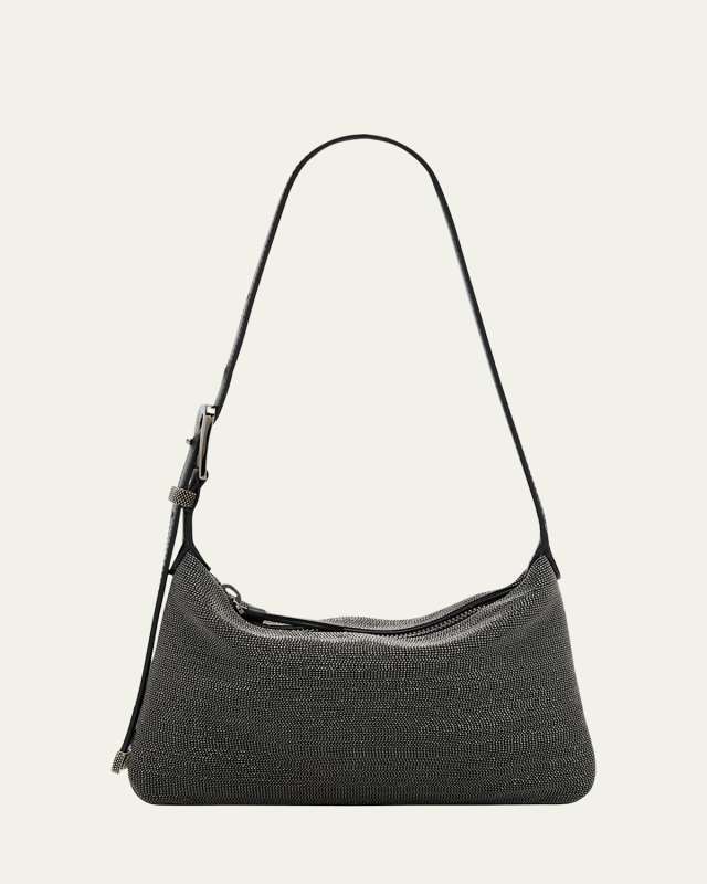 Allover Monili Leather Shoulder Bag